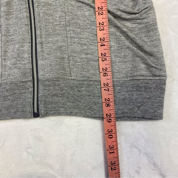 Athleta Lotus Vest Gray Hooded Drawstring Vest - Picture 14 of 14